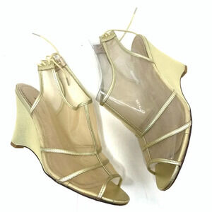 Pour la Victoire Gold Wedge Mesh Size 8.5